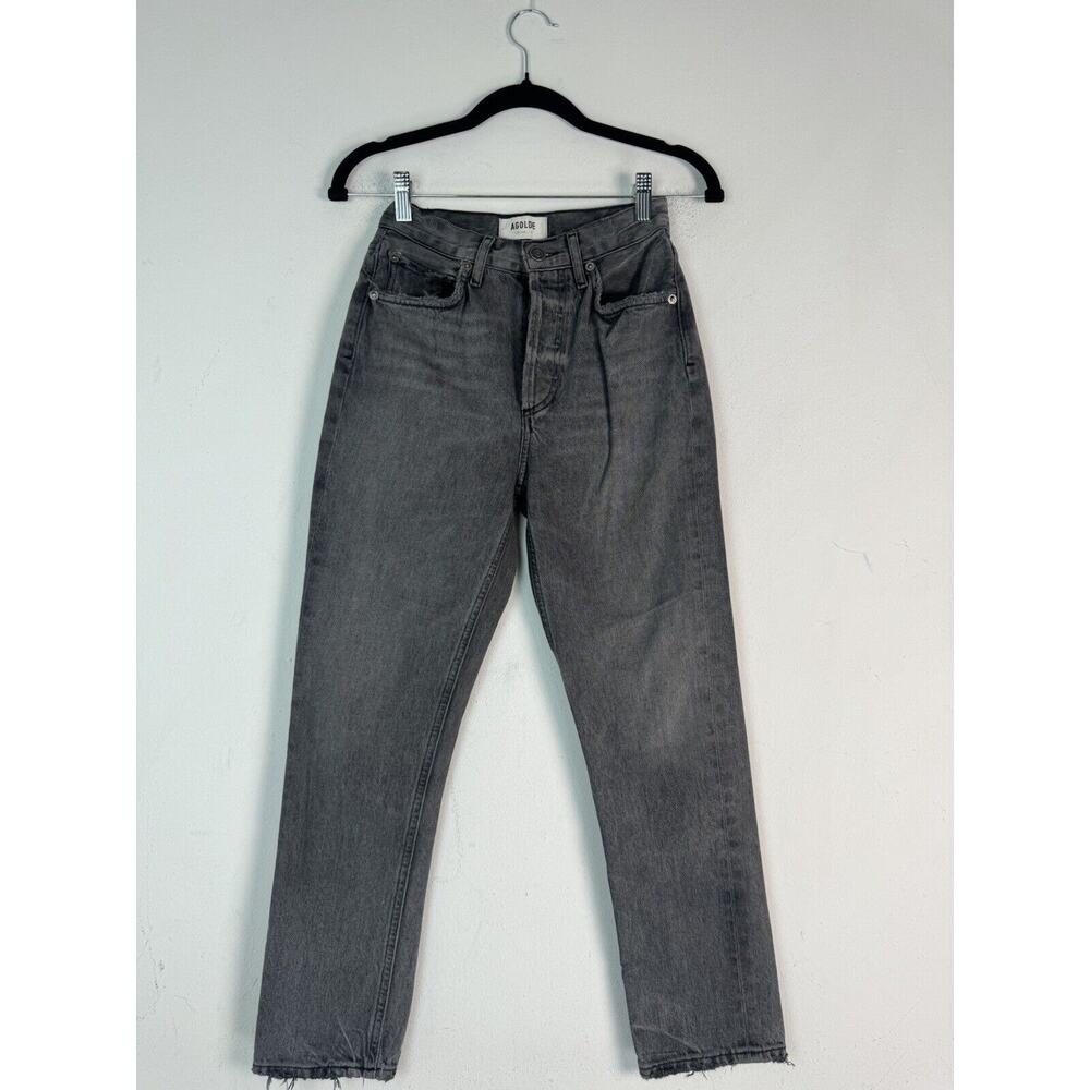 AGOLDE Jeans Womens Gray Riley Faded Mid Rise Button Fly Casual Denim Size 23